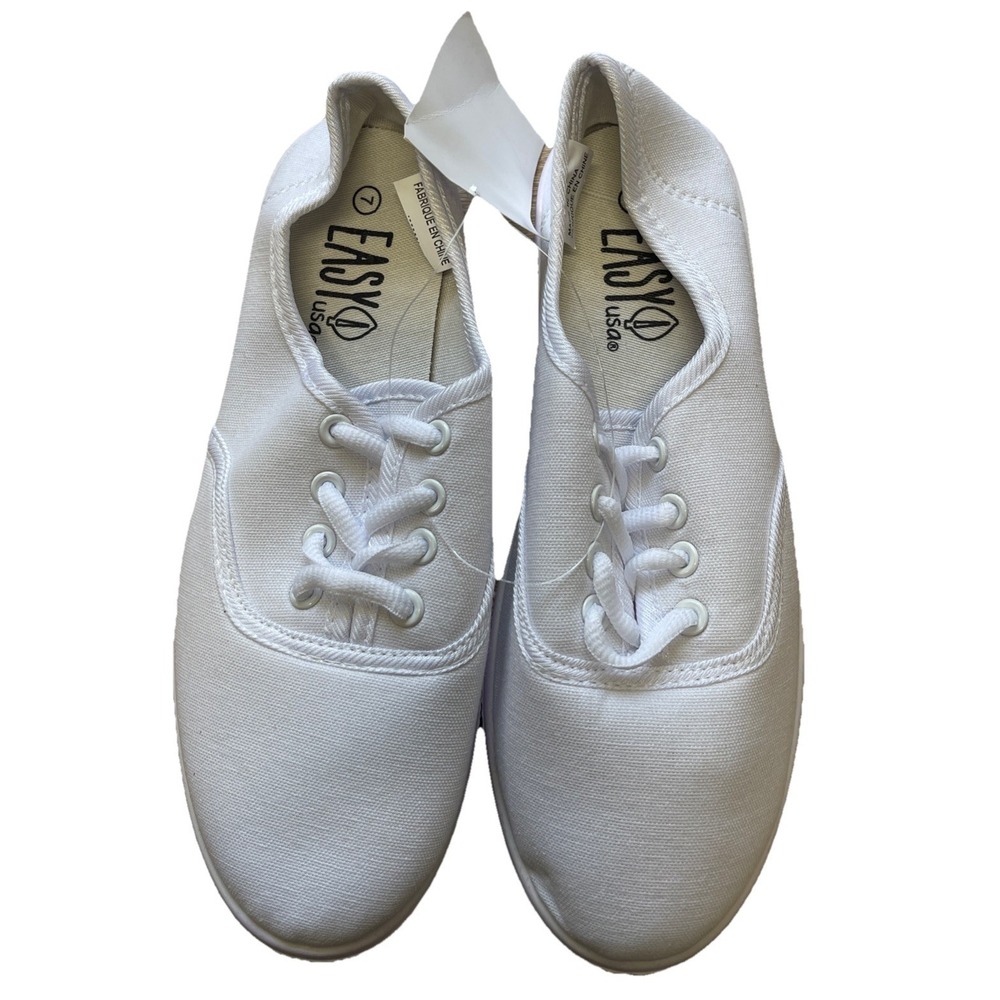 Easy USA Women's Comfy Sneakers White Size 7.0